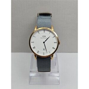 Daniel Wellington Dapper B38R1 Rose Gold 38mm White Roman Date Watch New Battery